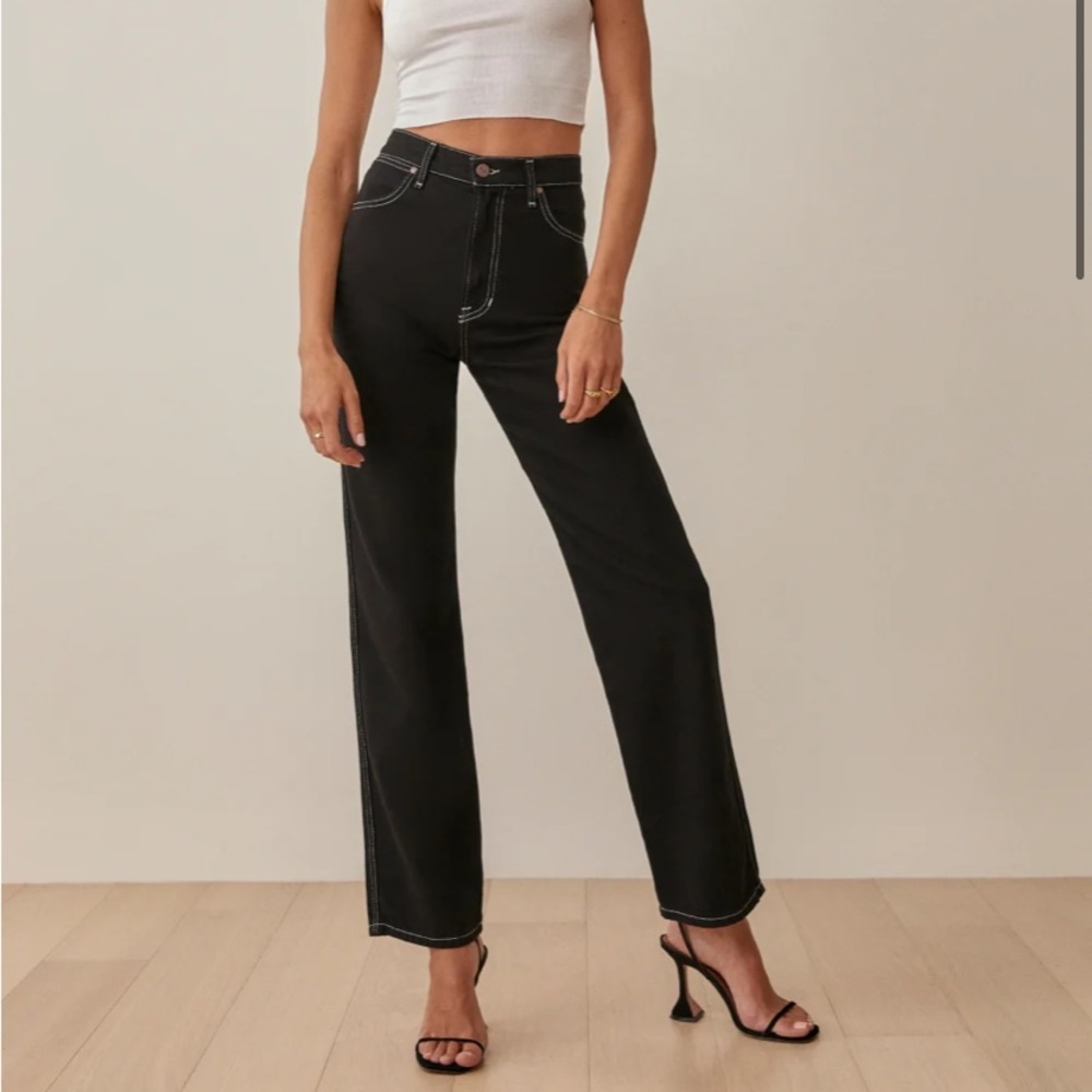 Reformation high rise cowboy jean - 28, black
